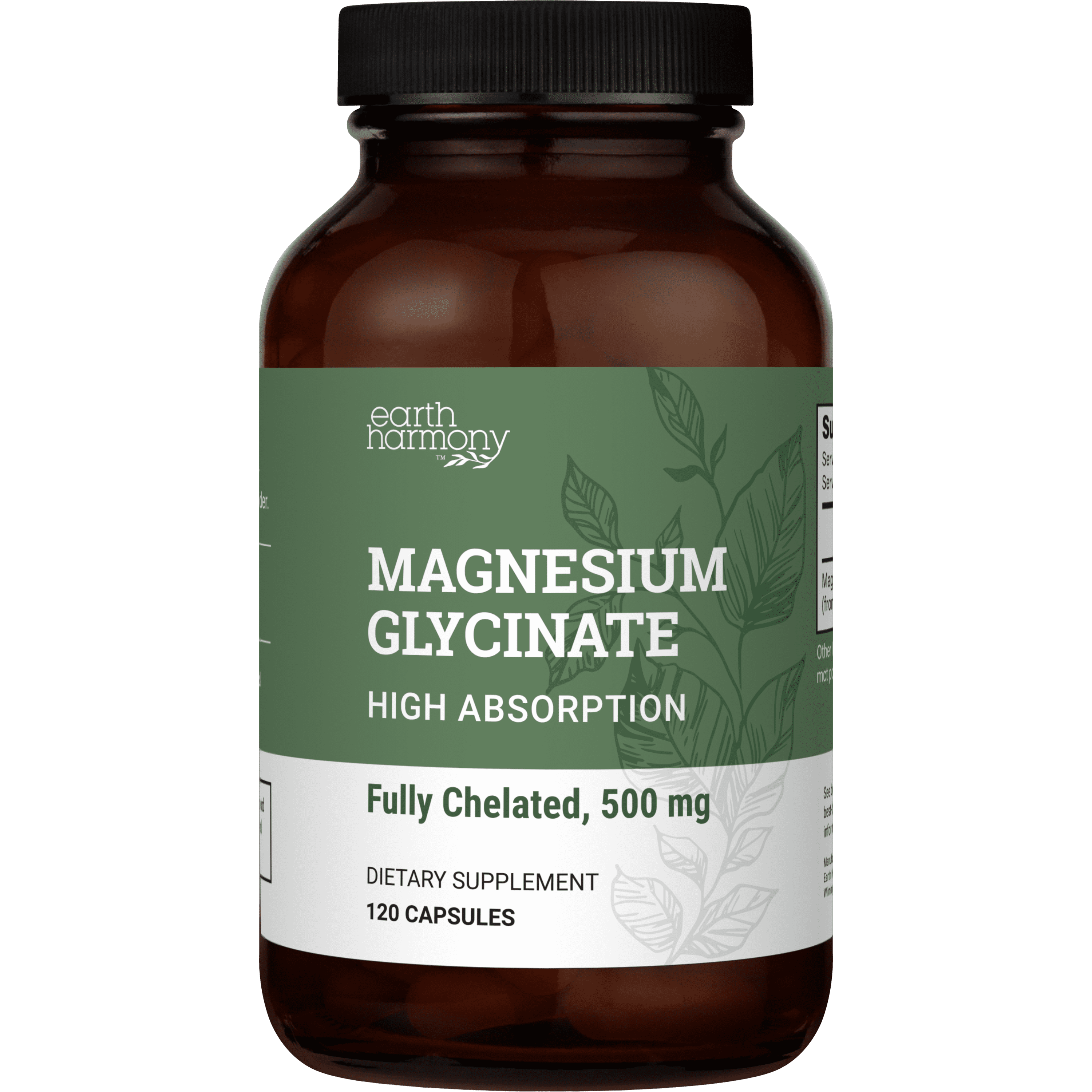 Chelated Magnesium Glycinate Powder Capsules 500 mg 120 Capsules