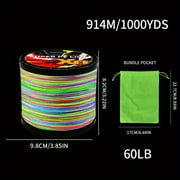 Chelesh 1000-Yard Braided PE Fishing Line (4-80LB Test) - Ultra-Smooth & Abrasion-Resistant for Long Distance Casting | Freshwater & Saltwater Ready (Multicolor)
