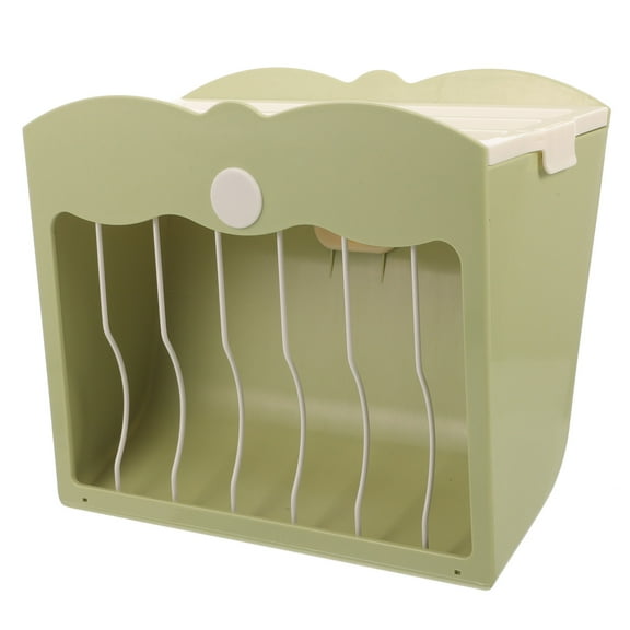 Toyvian Durable Light Green Plastic Guinea Pig Feeder for Small Pet Cages