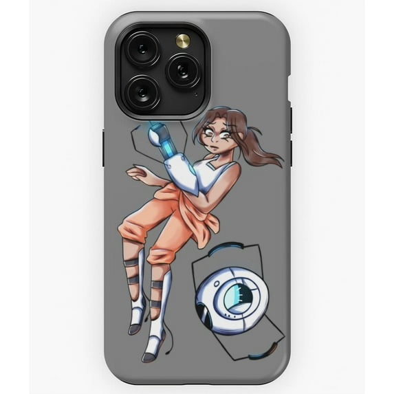 Chell and Wheatley Portal 2 Video Game Fan Graphic A3657 Phone Case for iPhone 11 to 17 Pro Max