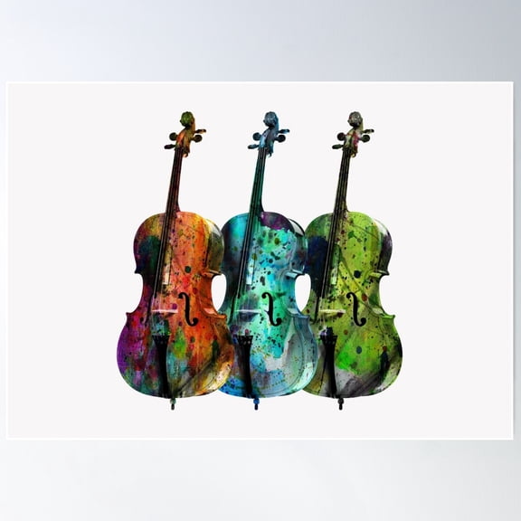 Chello Poster Wall Art, Modern Wall Decor For Living Room Bedroom, 8x12 UNFRAMED