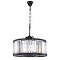 thumbnail image 1 of Chelsea 8 light Matte Black Chandelier Clear Royal Cut Crystal, 1 of 9