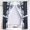 thumbnail image 1 of "Chelsea" Black/Whtie Fabric Window Curtain, 1 of 1