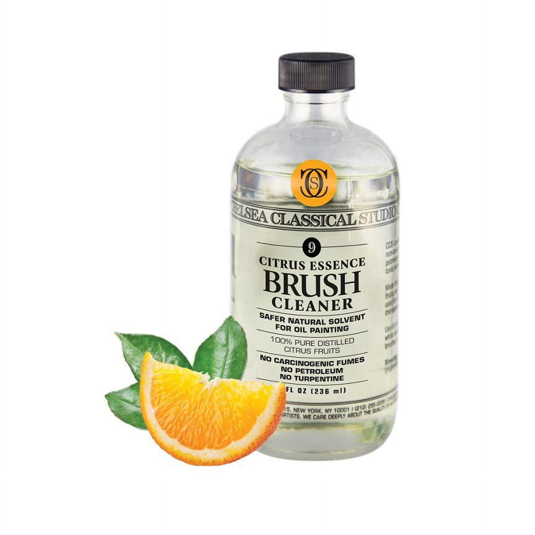 Chelsea Classical Studio Citrus Essence Brush Cleaner For Making Paintbrush Hair Subtle Maintaining Maximum Working Quality - [32  oz. Bottle]