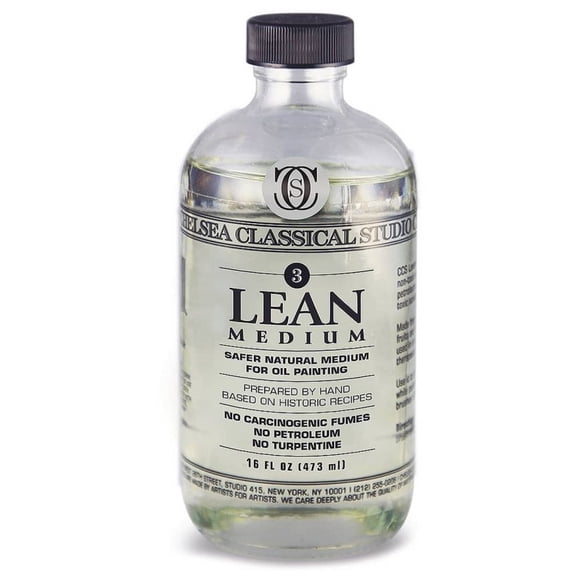 Chelsea Classical Studio Medium Clarified Lavender Lean Medium - For Lean Painting Techniques Increasing Adhesion, Drying Time, and Gloss - [16 oz. Bottle]