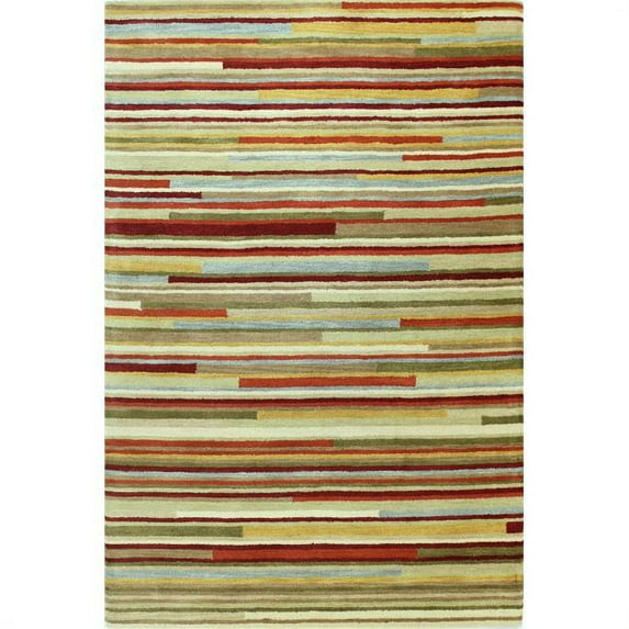 Chelsea Collection Contemporary 100 Percent Wool Hand Tufted Area Rug, Multicolor - 5 ft. x 7 ft. 6 in.