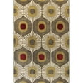 thumbnail image 1 of Chelsea Collection Geometric Contemporary 100 Percent Wool Hand Tufted Area Rug, Mocha - 5 ft. x 7 ft. 6 in., 1 of 1