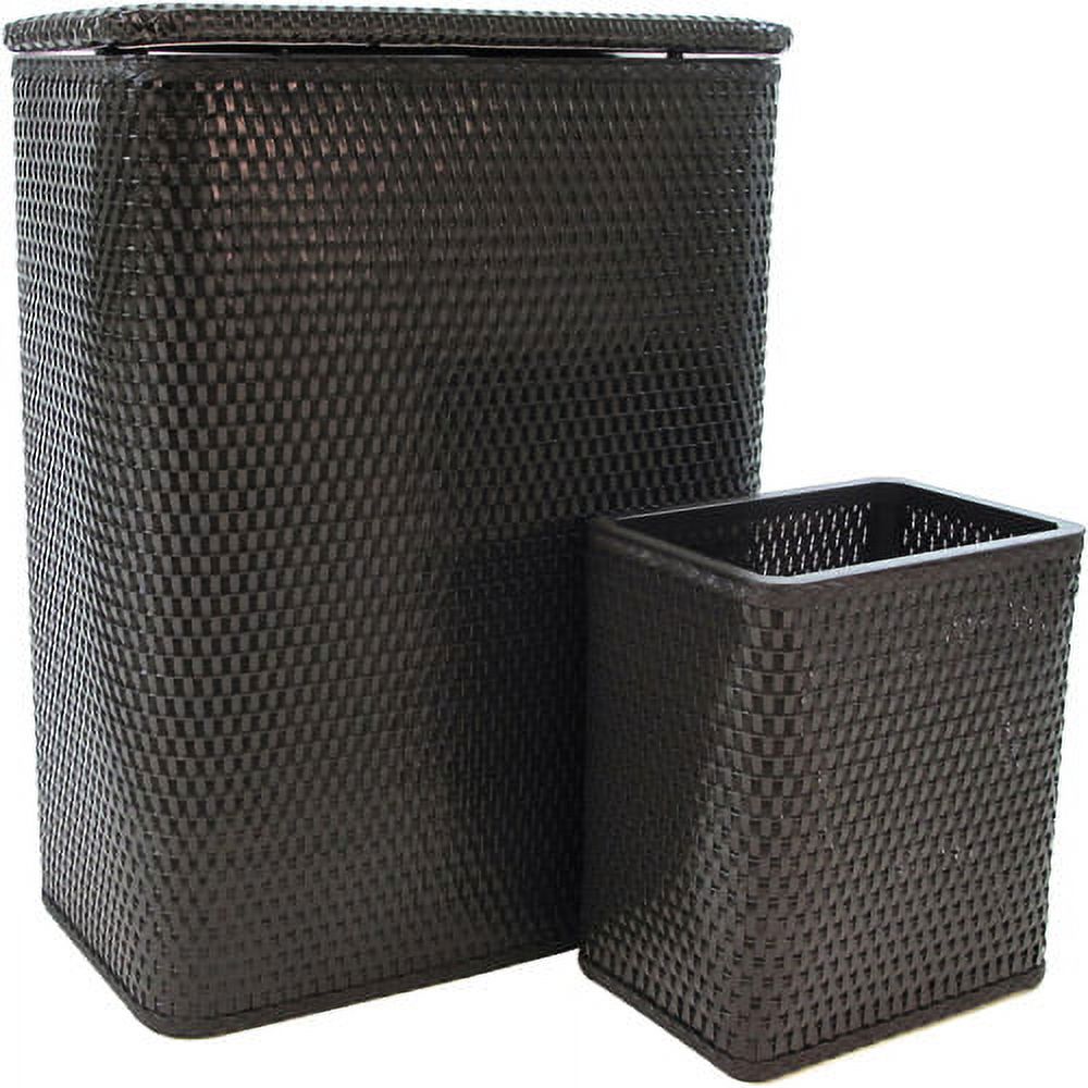 Chelsea Collection Hamper with Matching Square Wastebasket