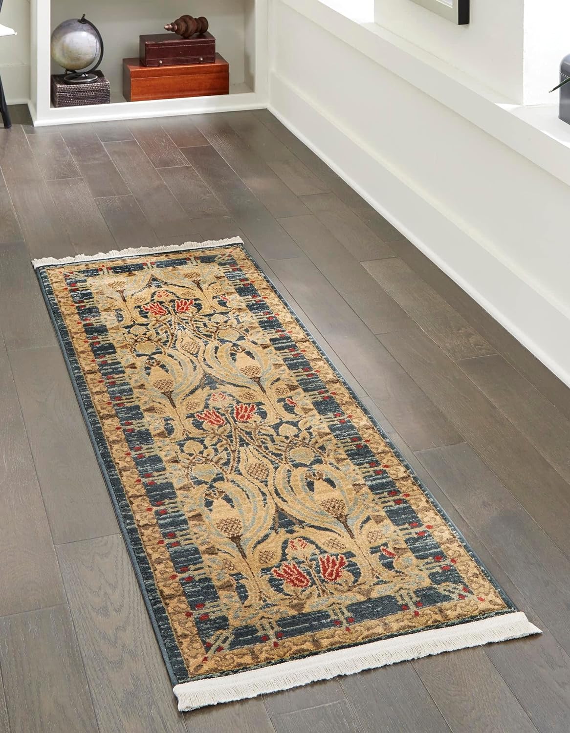 Chelsea Collection Rug 2' 7 X 10' Runner Navy Blue Medium Rug Perfect