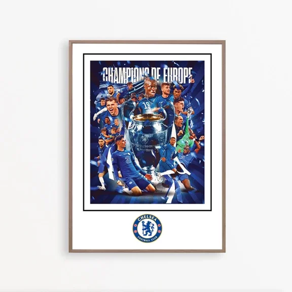 Chelsea FC Champions League Winner 2021 Poster Wall Art, 12x18 UNFRAMED