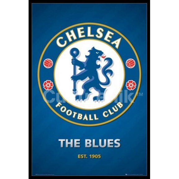 Chelsea FC Club Crest 2013 Laminated & Framed Poster (36 X 24)