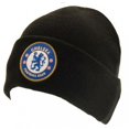 thumbnail image 1 of Chelsea FC Turn Up Black Knitted Hat, 1 of 2
