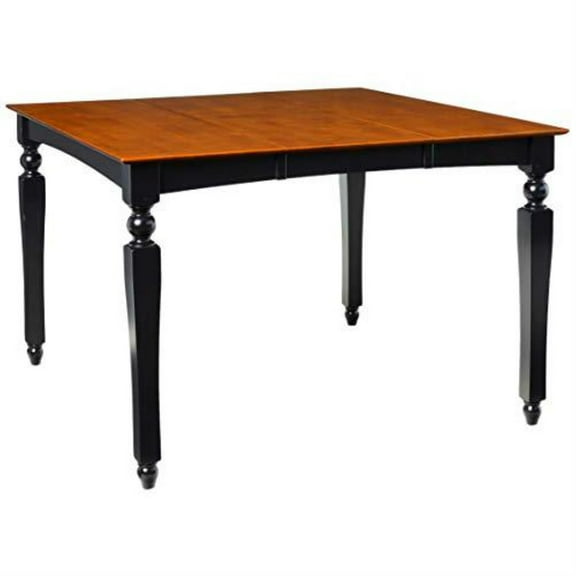 Chelsea Gathering 54" square counter height dining table with 18" butterfly leaf in Black Finish