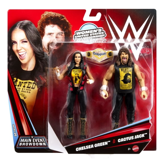 Chelsea Green & Cactus Jack - WWE Main Event 2-Packs 26 Mattel WWE Toy Wrestling Action Figures