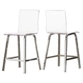 thumbnail image 1 of Chelsea Lane Acrylic and Chrome Swivel Stool, Set of Two, Counter Height, 1 of 11
