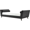 thumbnail image 1 of Chelsea Lane Asha Upholstered Linen Daybed, Dark Grey, 1 of 5
