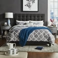 thumbnail image 1 of Chelsea Lane Button Tufted Upholstered Bed, King, Dark Grey, 1 of 2