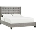 thumbnail image 1 of Chelsea Lane Button Tufted Upholstered Bed, King, Grey, 1 of 1