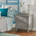 thumbnail image 1 of Chelsea Lane Elise 2-Drawer Nightstand End Table, Frost Gray, 1 of 5