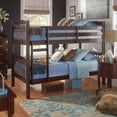 thumbnail image 1 of Chelsea Lane Elise Convertible Twin over Twin Wood Bunk Bed, Espresso, 1 of 7
