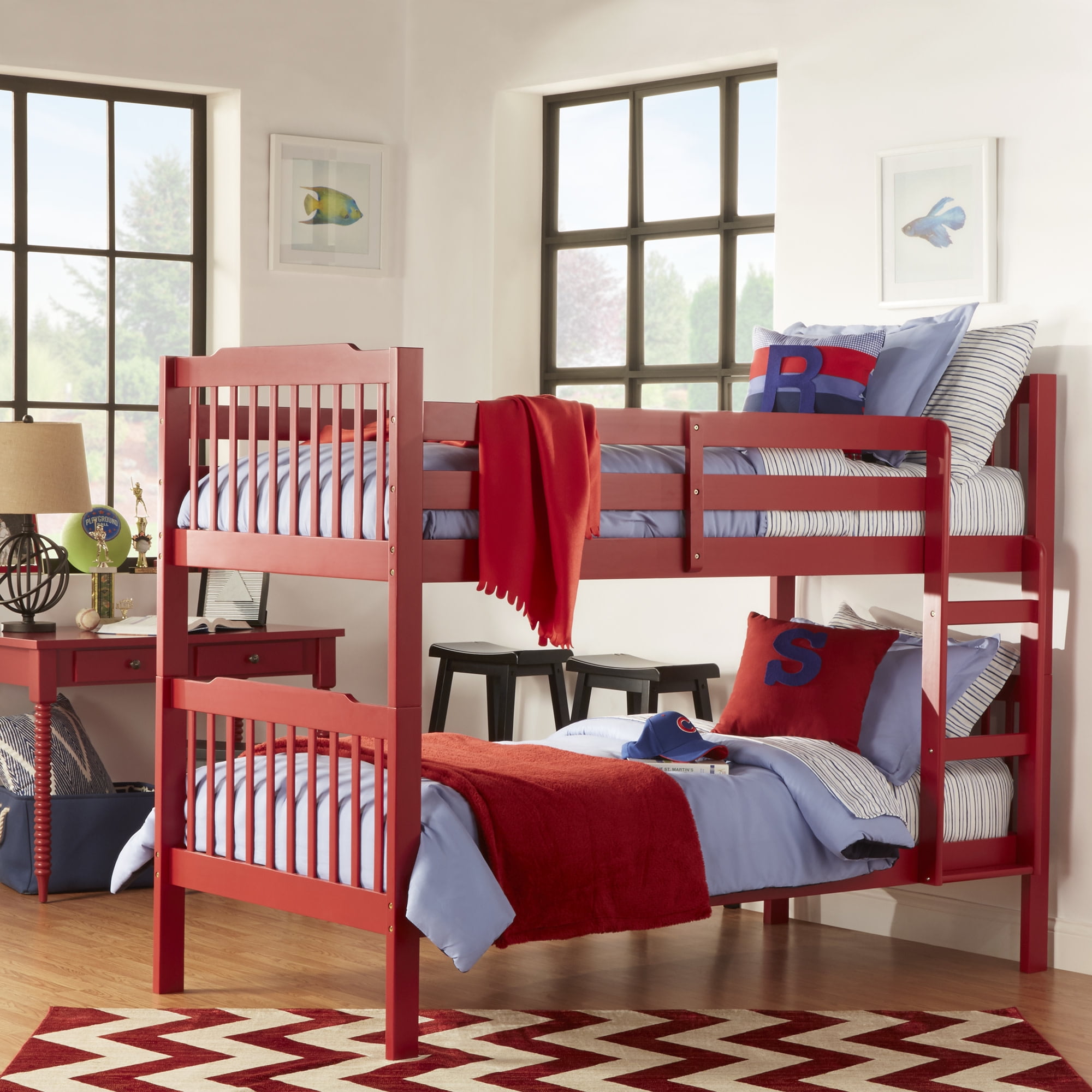 Red bunk beds deals