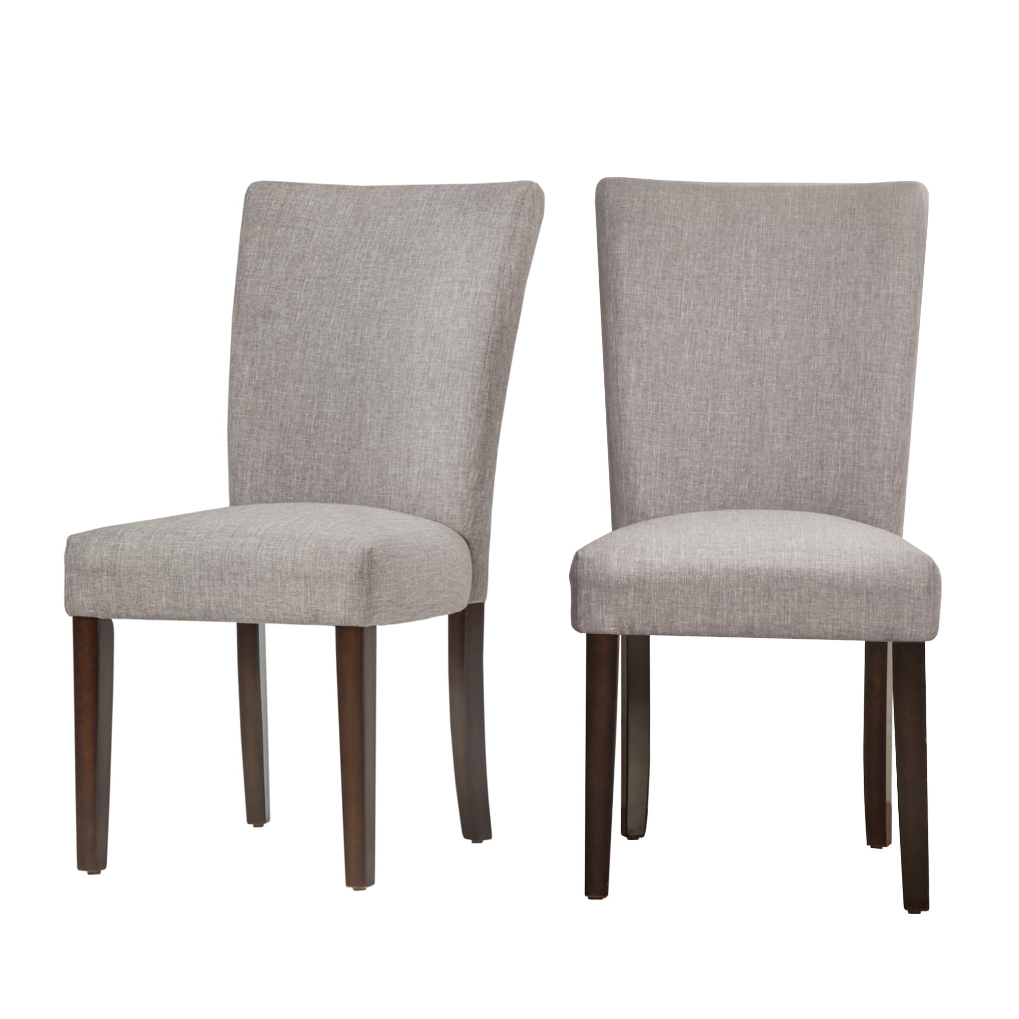 Chelsea Lane Linen Parson Dining Side Chair, Set of 2, Gray