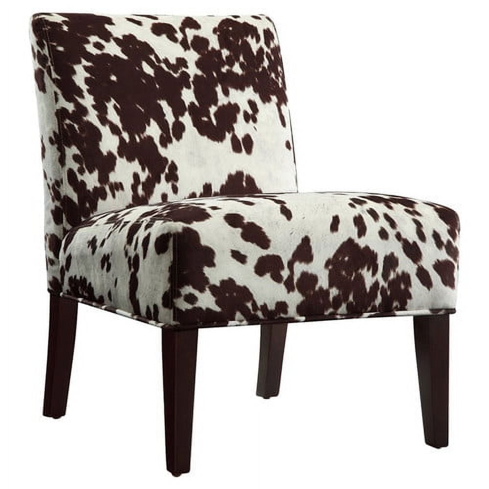 Weston Home Black Cow Hide Lounger Chair