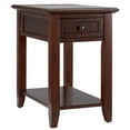 thumbnail image 1 of Chelsea Lane Wood End Table with Drawer and Lift-top Power Outlet, Espresso, 1 of 5