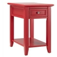 thumbnail image 1 of Chelsea Lane Wood End Table with Drawer and Lift-top Power Outlet, Samba Red, 1 of 5