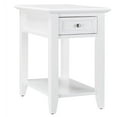 thumbnail image 1 of Chelsea Lane Wood End Table with Drawer and Lift-top Power Outlet, White, 1 of 5