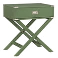 thumbnail image 1 of Weston Home Modern End Table with X-Base Legs and Drawer, Meadow Green, 1 of 8