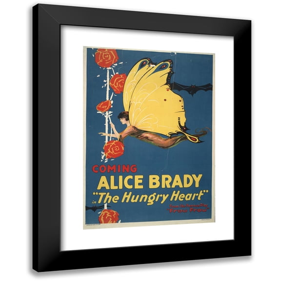 Chelsea Litho Co 11x14 Black Modern Framed Museum Art Print Titled - The Hungry Heart (1917)