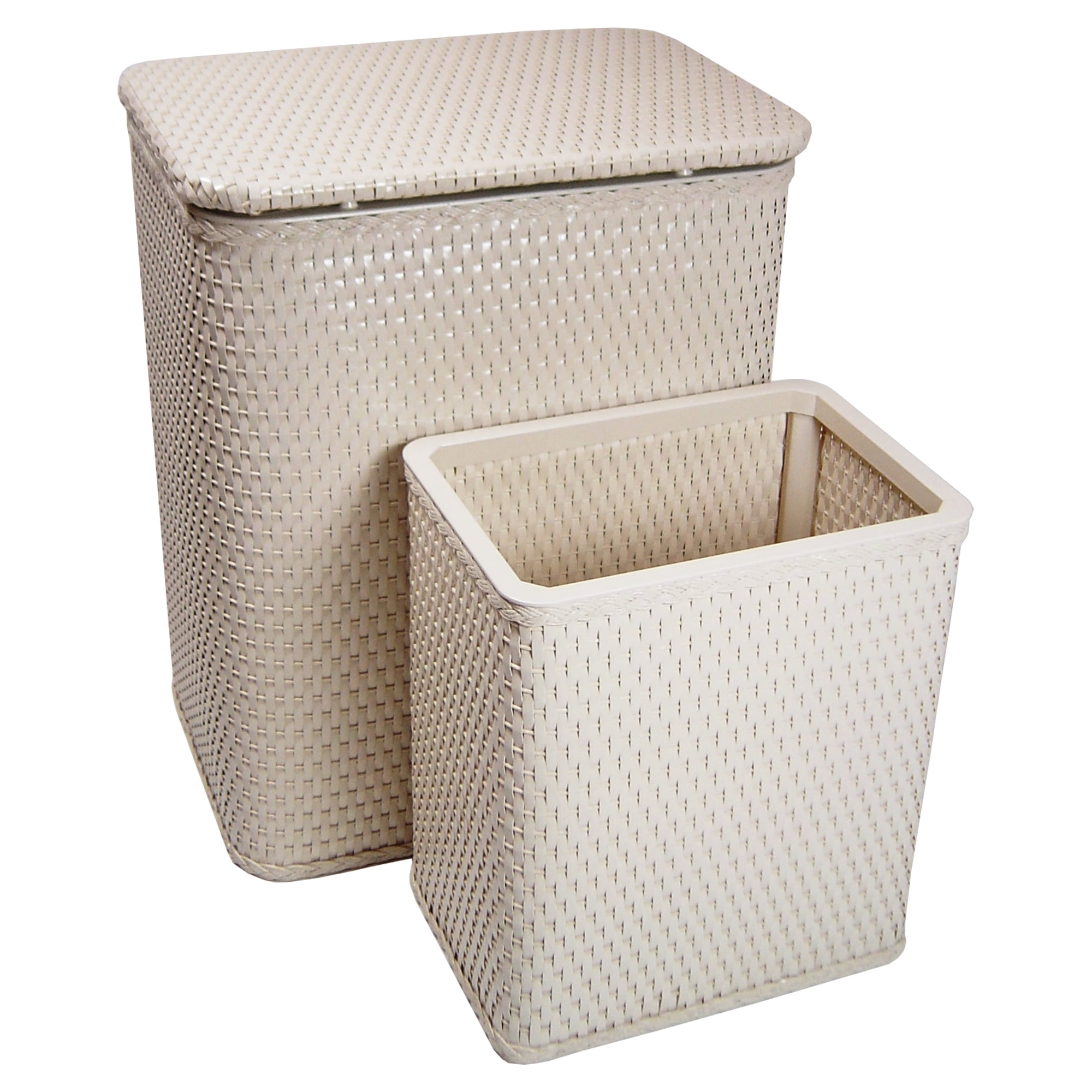 Chelsea Pattern Wicker Nursery Hamper and Matching Wastebasket Set