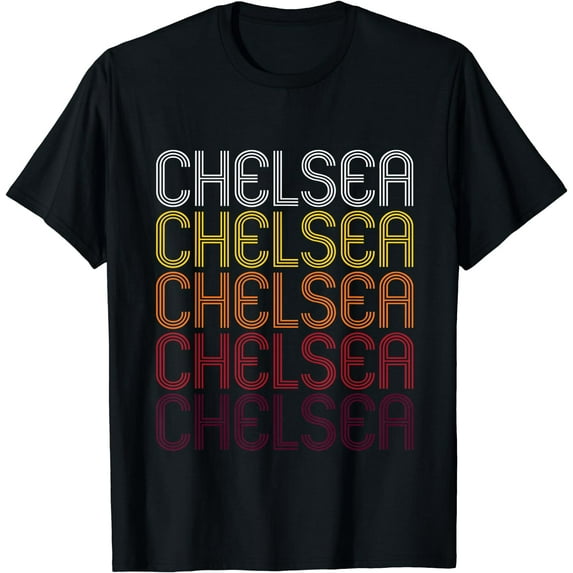 Chelsea Retro Wordmark Pattern - Vintage Style T-shirt
