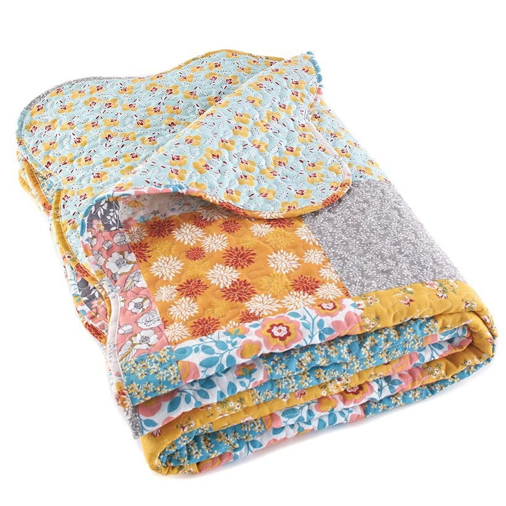 Chelsea Reversible Quilt Vintage Patchwork Boho Bedspread Twin