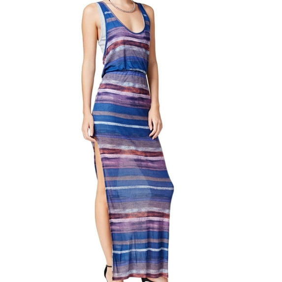 Chelsea Sky Womens Layered Maxi Dress, Blue, X-Large