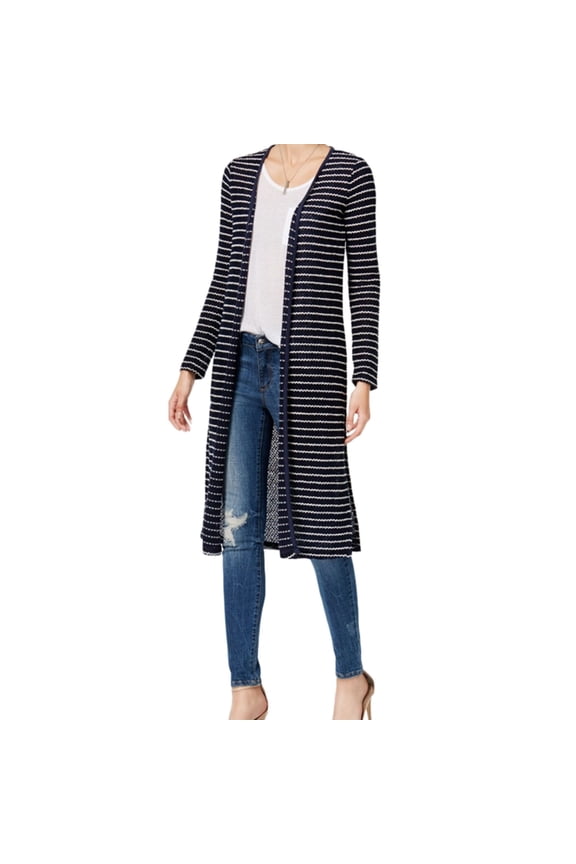 Womens Maxi Cardigan Sweater, Blue, X-Large