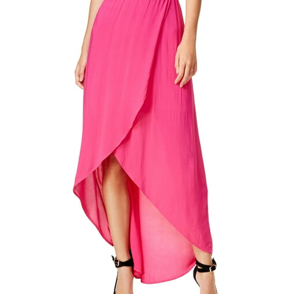 Chelsea Sky Womens Tulip Front Maxi Skirt, Pink, Large