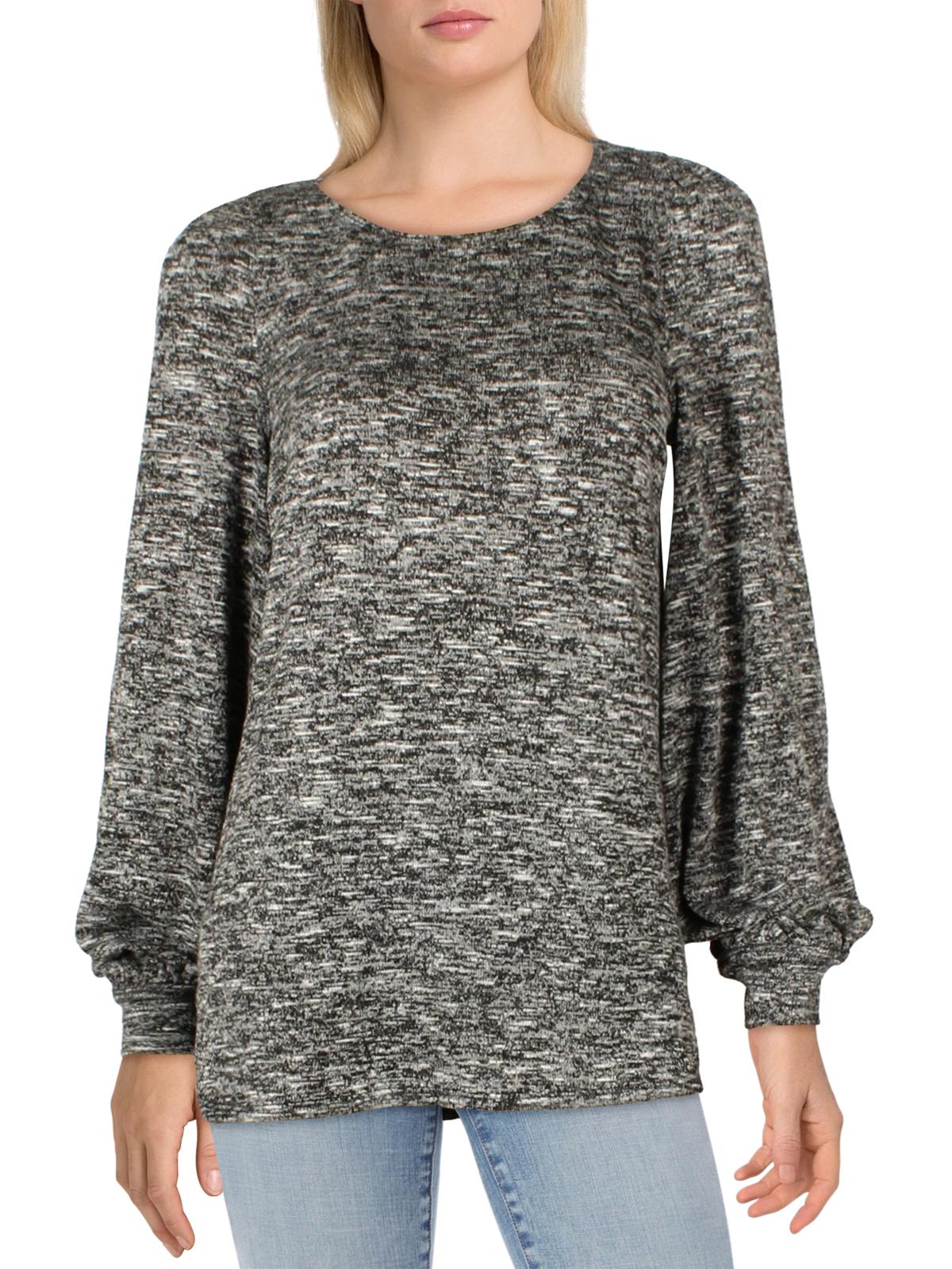 Chelsea & Theodore Womens Knit Split Hem Knit Top