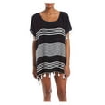 thumbnail image 1 of Chelsea & Theodore Womens Size Medium Beach Cover Up, Black/White/White, 1 of 2
