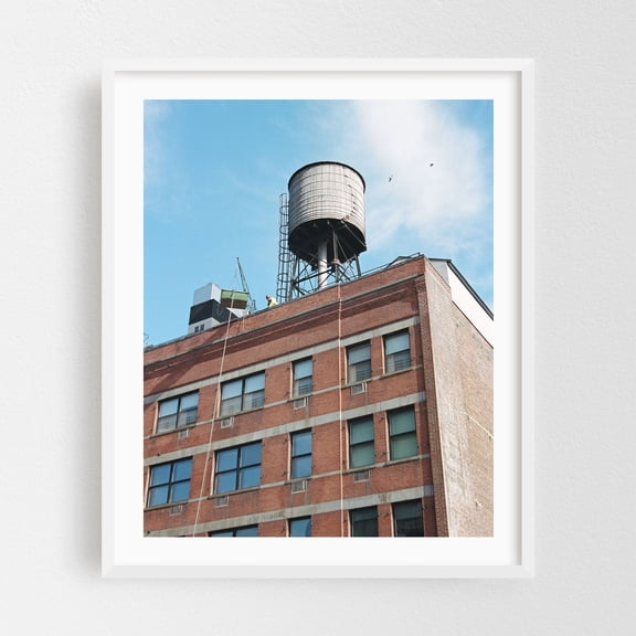 Chelsea Water Tower - Manhattan New York Photography Architecture City Skyline Street Photography White Framed Wall Art Print 6 x 8 inches