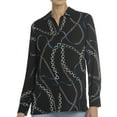 thumbnail image 1 of Chelsea and Theodore Long Sleeve Printed Button Up in Navy Chain Link Print, XX-Large, 1 of 2
