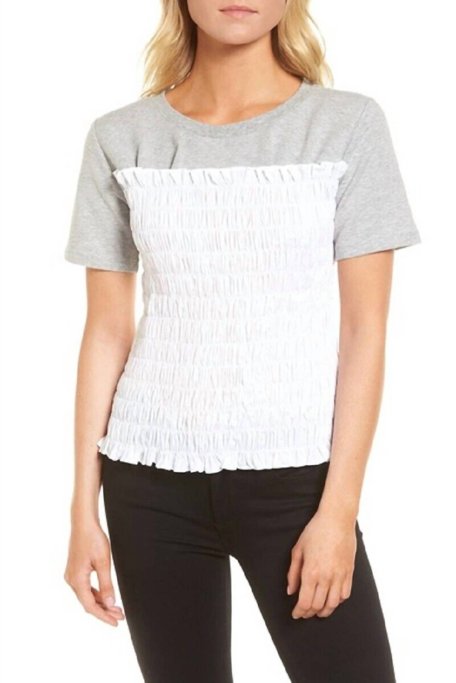 トップス Chelsea ribbon tops ivory ANDMARY】Chelsea ribbon tops