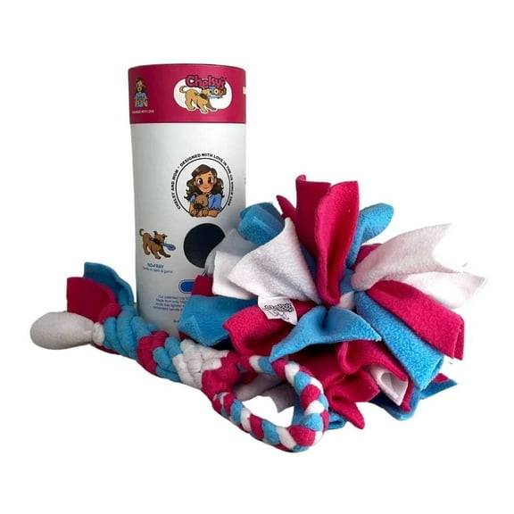 Chelsy's Toys 3-in-1 Tug Toy & Snuffle Ball with QR Code Training Tips for Education Blue