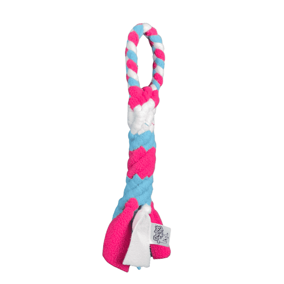 Chelsy's Toys Fleece Tug Toy for Dogs, Interactive Tug Toy for Puppies, Blue