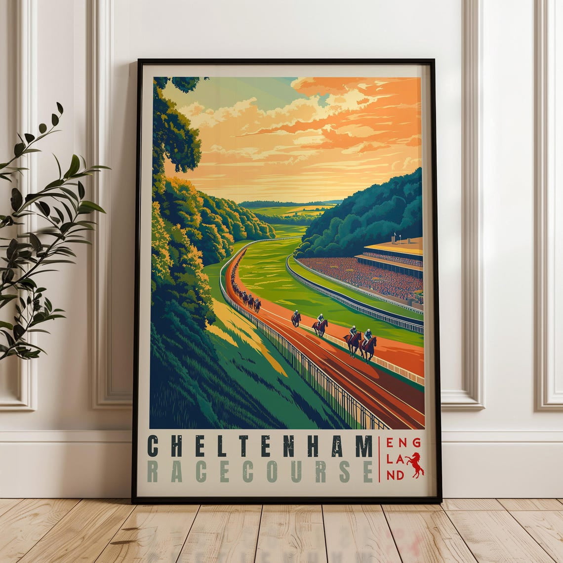 Cheltenum Races Cheltenham Racecourse England Horse Racing Equestrian Poster - Walmart.com