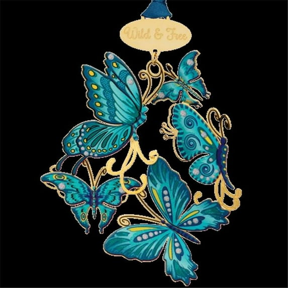Chem Art 60612 4.25 in. Breezy Butterfly Wild & Free Handcrafted Christmas Ornament