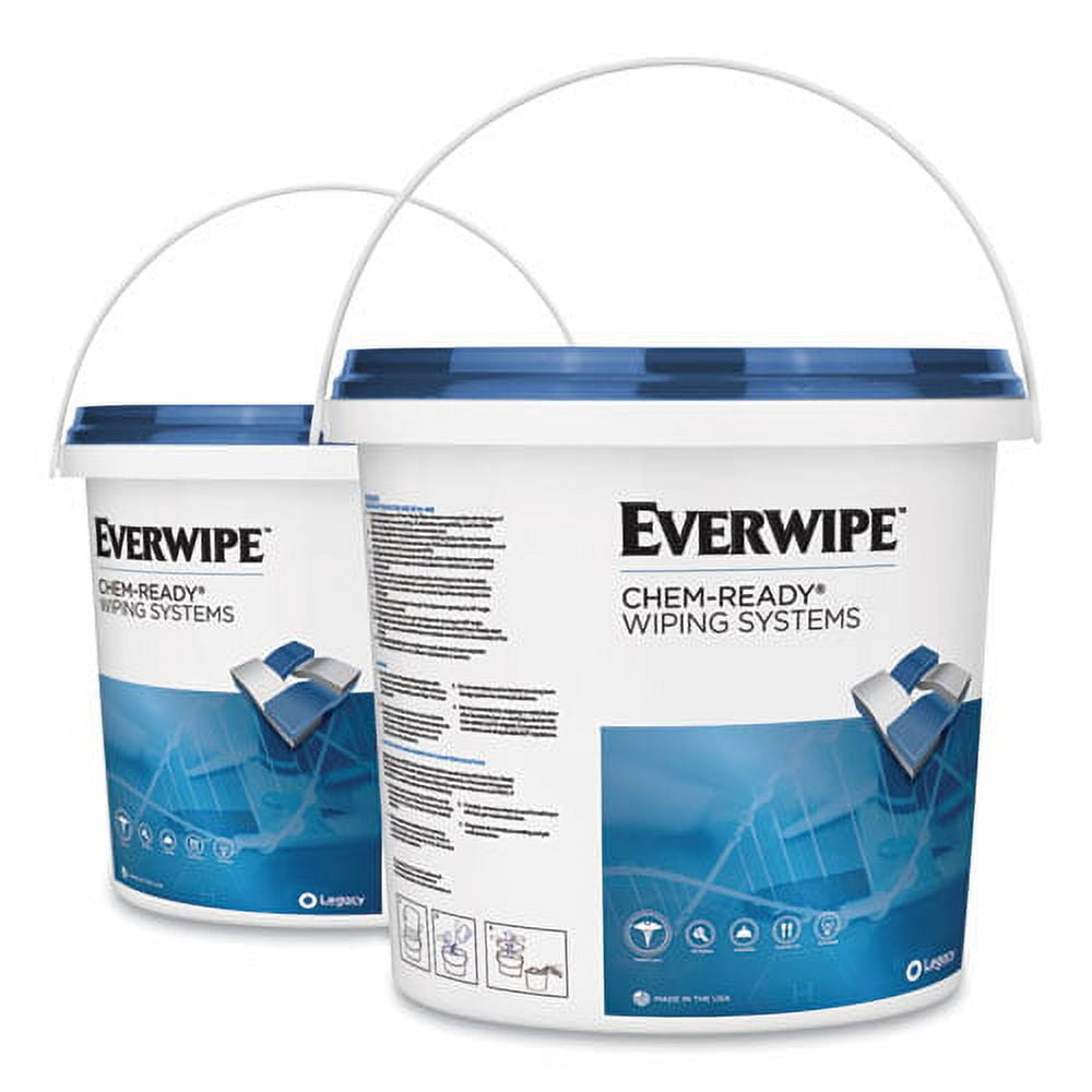 Chem-Ready Wiping System Bucket, 7.13 x 7.13 x 7, White, 5/Carton Chem-Ready Wiping System Bucket, 7.13 x 7.13 x 7, White, 5/Carton