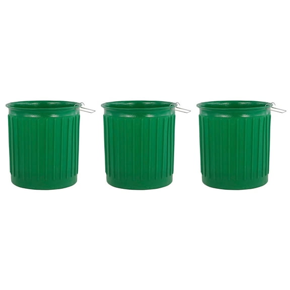 Chem-Tainer 60 Gal Carry Landscape Barrel w/Steel Top Ring, 3 Pack, Green