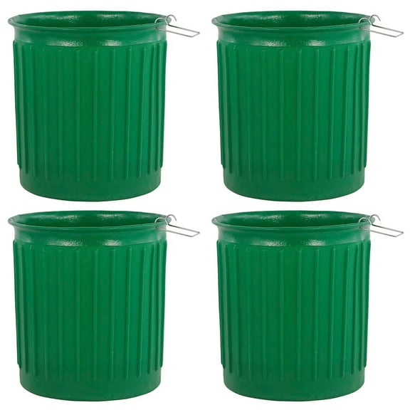 Chem-Tainer 60 Gal Carry Landscape Barrel w/Steel Top Ring, 4 Pack, Green